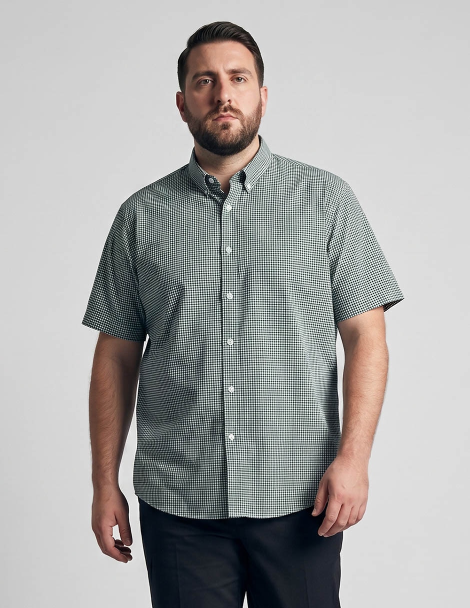 Camisa casual dioro de algodón manga corta para hombre