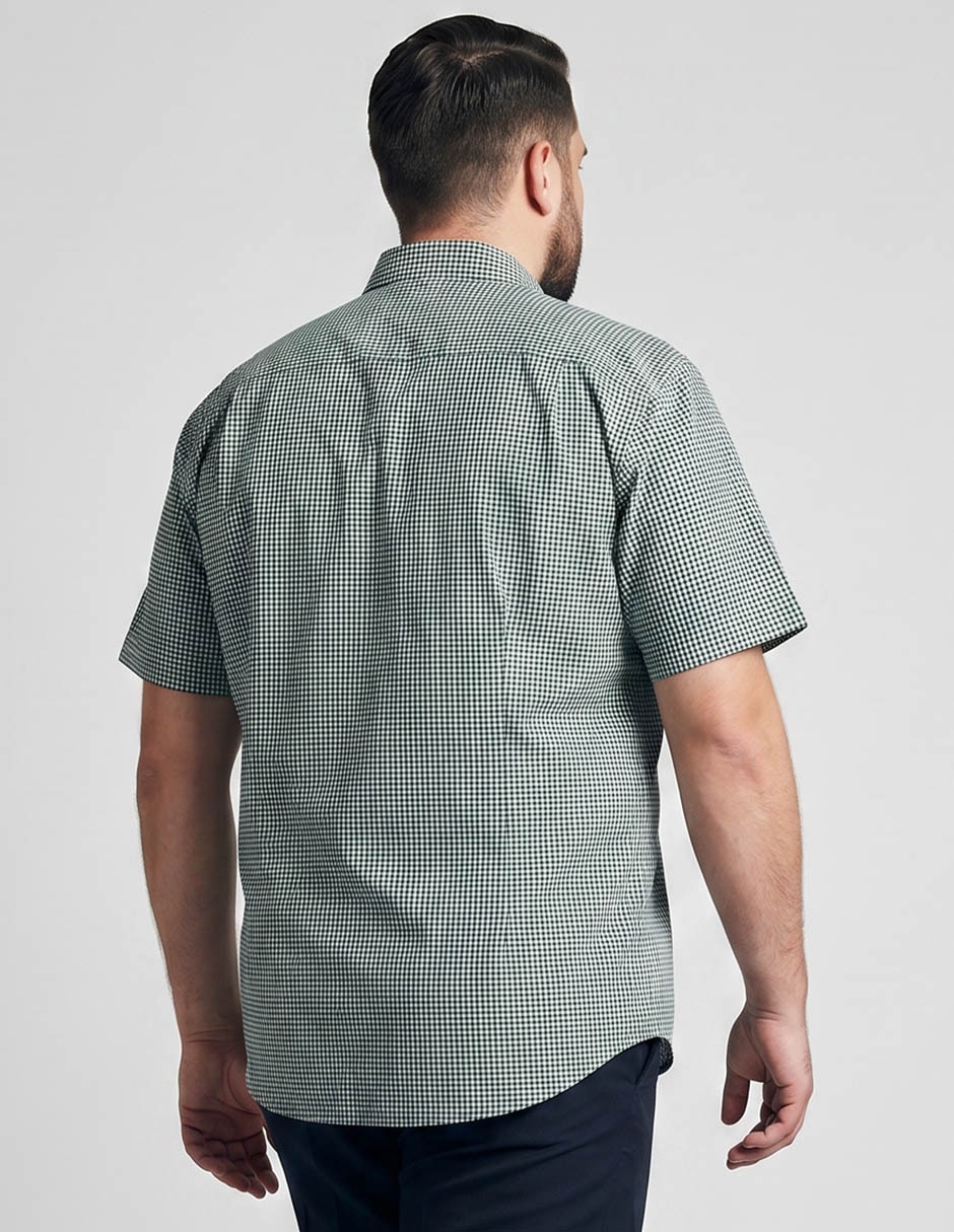 Camisa casual dioro de algodón manga corta para hombre