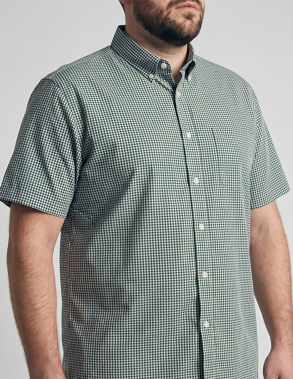 Camisa casual dioro de algodón manga corta para hombre