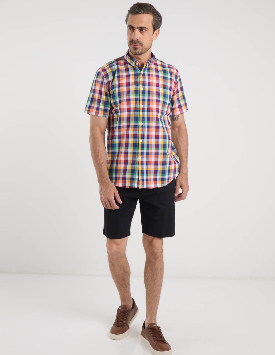 Camisa casual Dioro manga corta para hombre