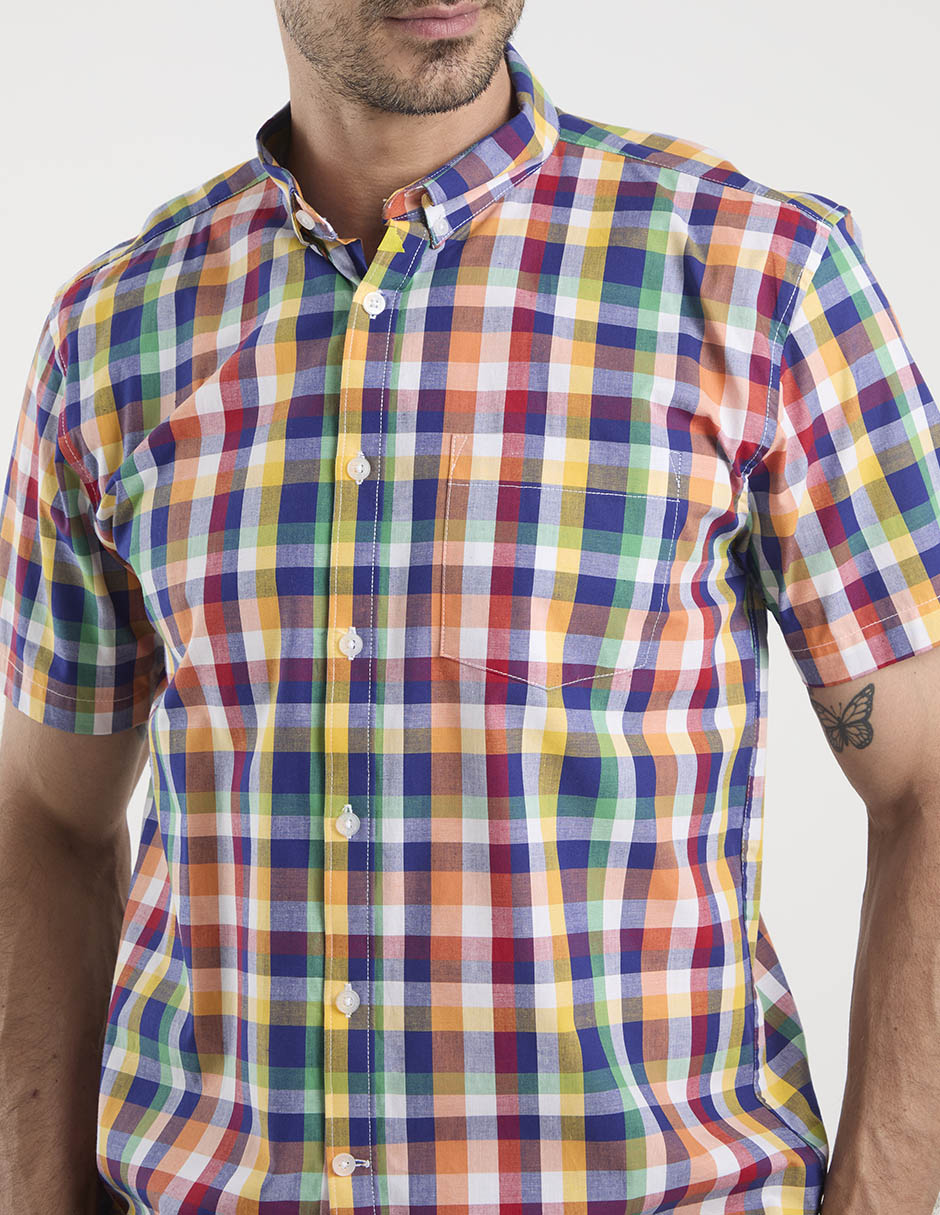 Camisa casual Dioro manga corta para hombre