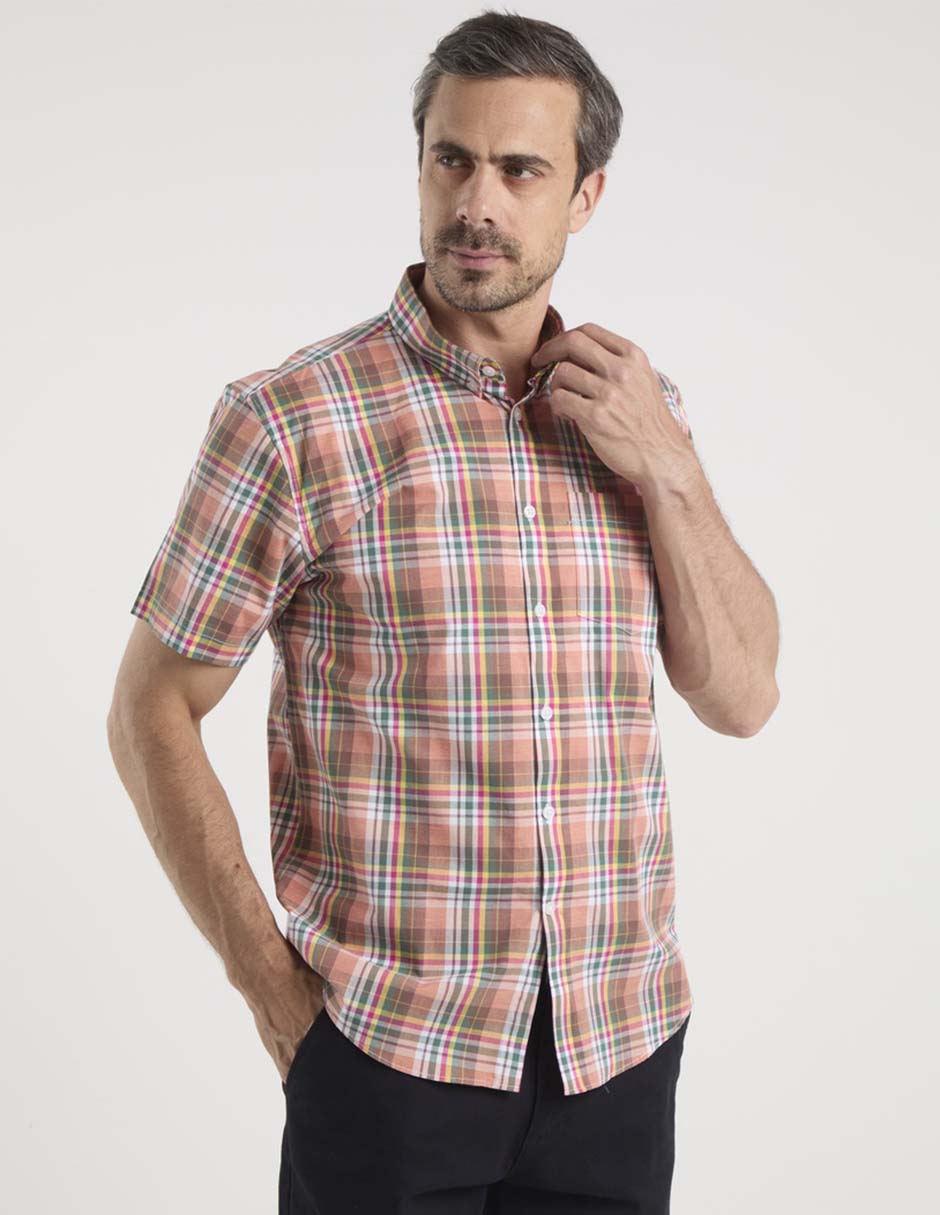 Camisa casual de algodón manga corta para hombre 2