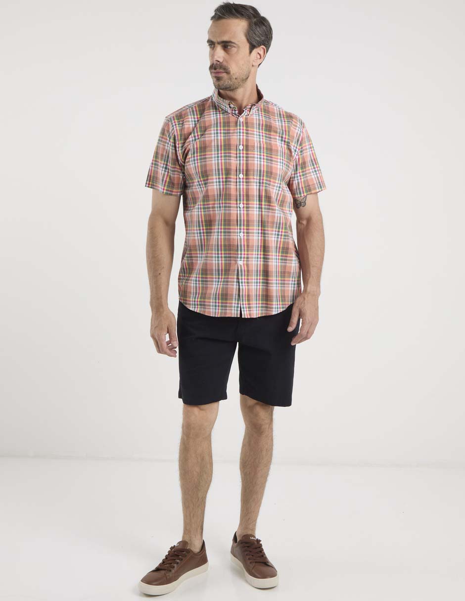 Camisa casual de algodón manga corta para hombre 3