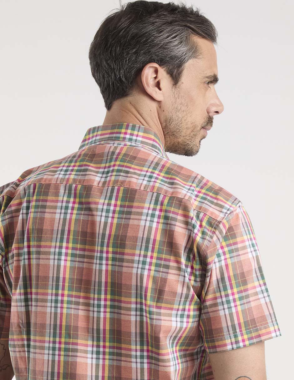 Camisa casual de algodón manga corta para hombre 5