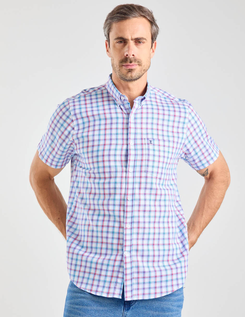 Camisa casual de algodón manga corta para hombre Camisa casual de algodón manga corta para hombre