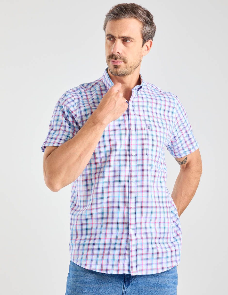 Camisa casual de algodón manga corta para hombre 3
