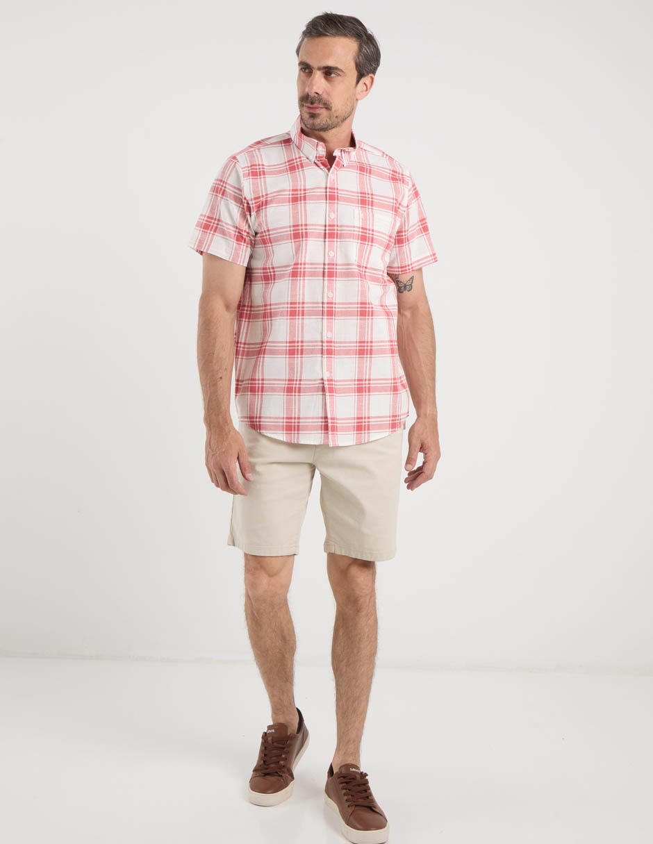 Camisa casual Dioro manga corta para hombre