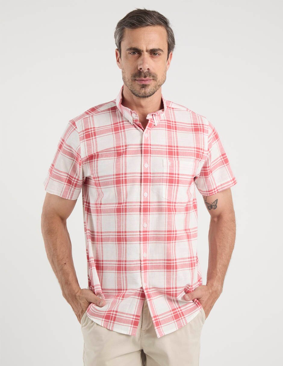 Camisa casual manga corta para hombre