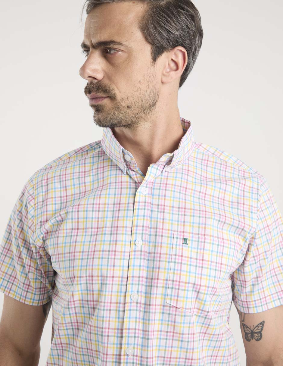 Camisa casual manga corta para hombre 6