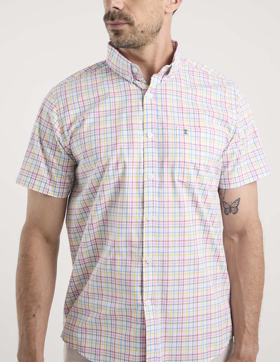 Camisa casual manga corta para hombre 5
