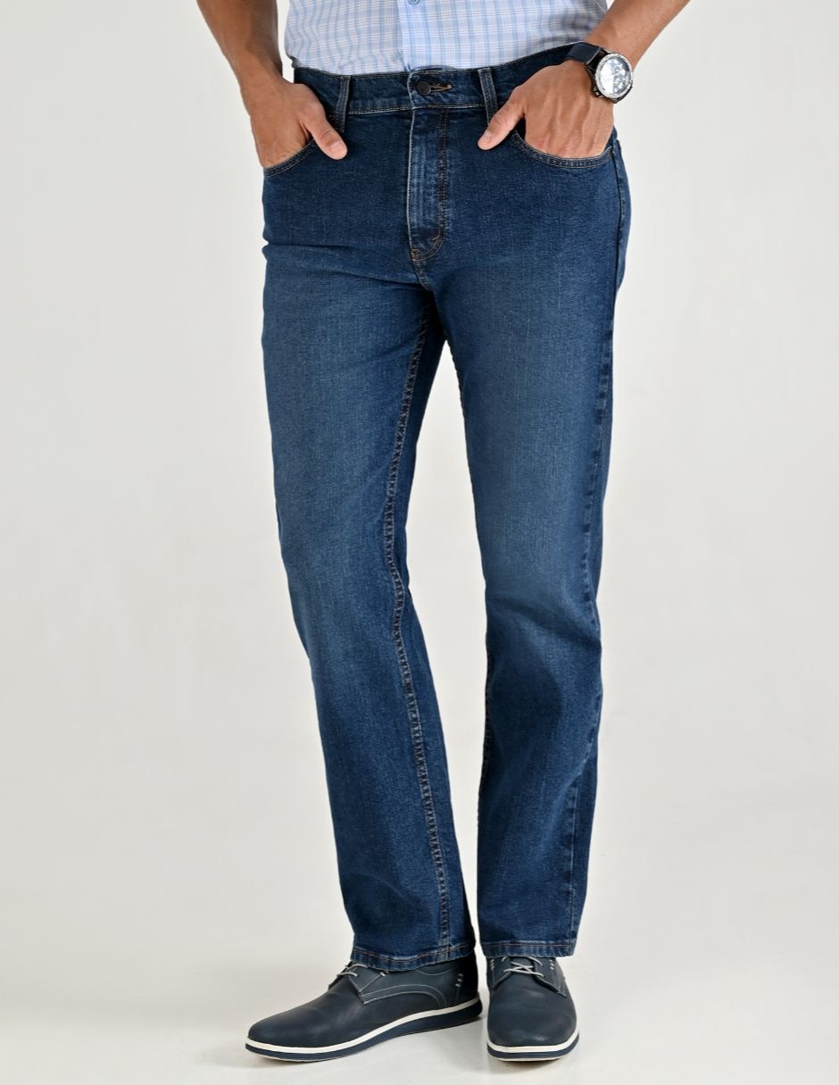 Jeans regular Yale deslavado para hombre