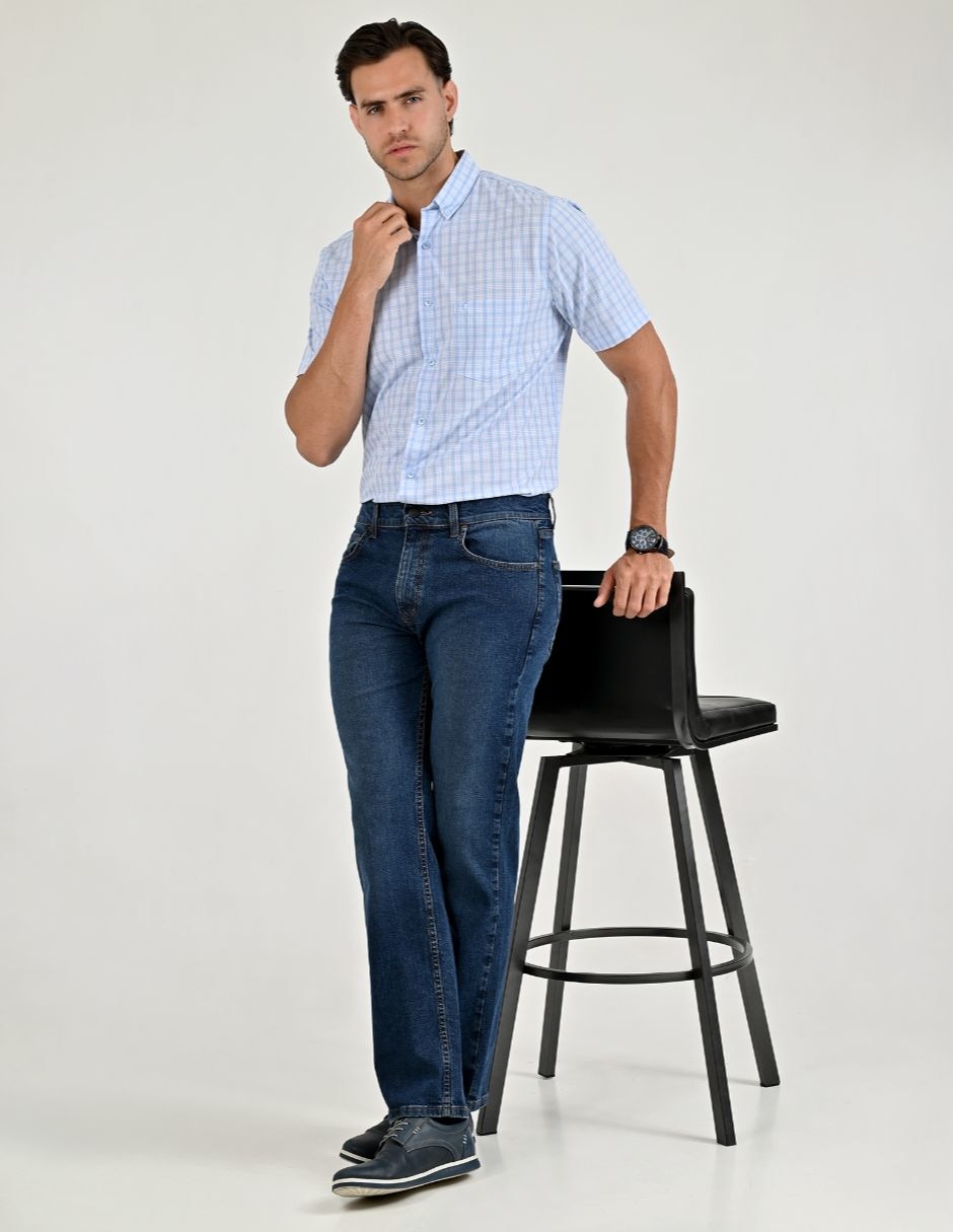 Jeans regular Yale deslavado para hombre