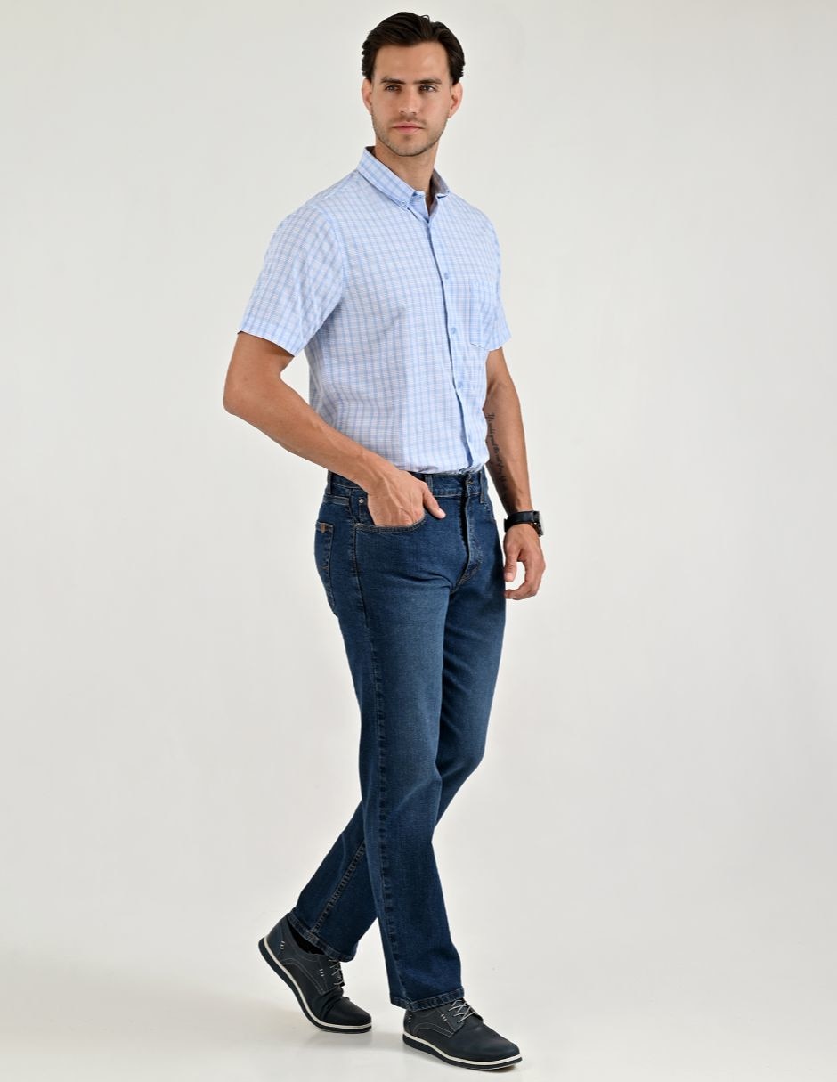 Jeans regular Yale deslavado para hombre