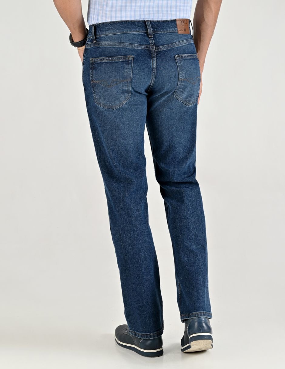 Jeans regular Yale deslavado para hombre