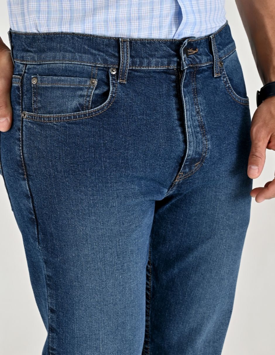 Jeans regular Yale deslavado para hombre
