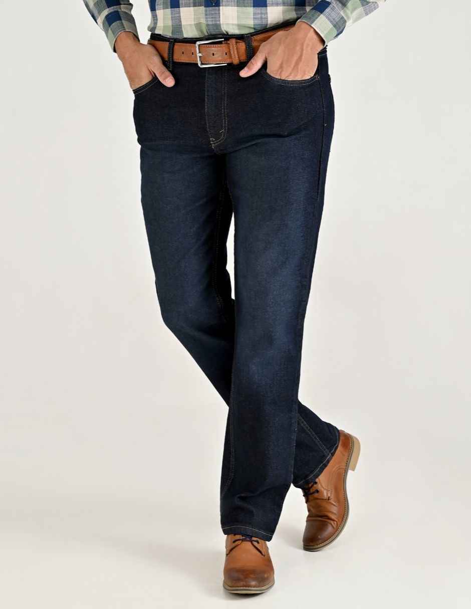 Jeans regular deslavado para hombre