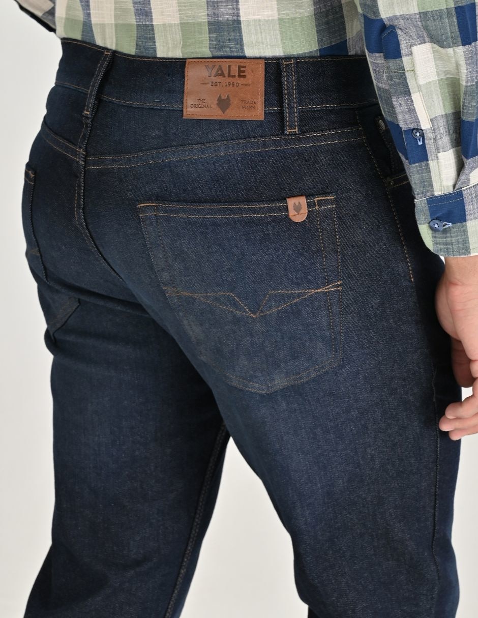 Jeans regular lavado deslavado para hombre 2