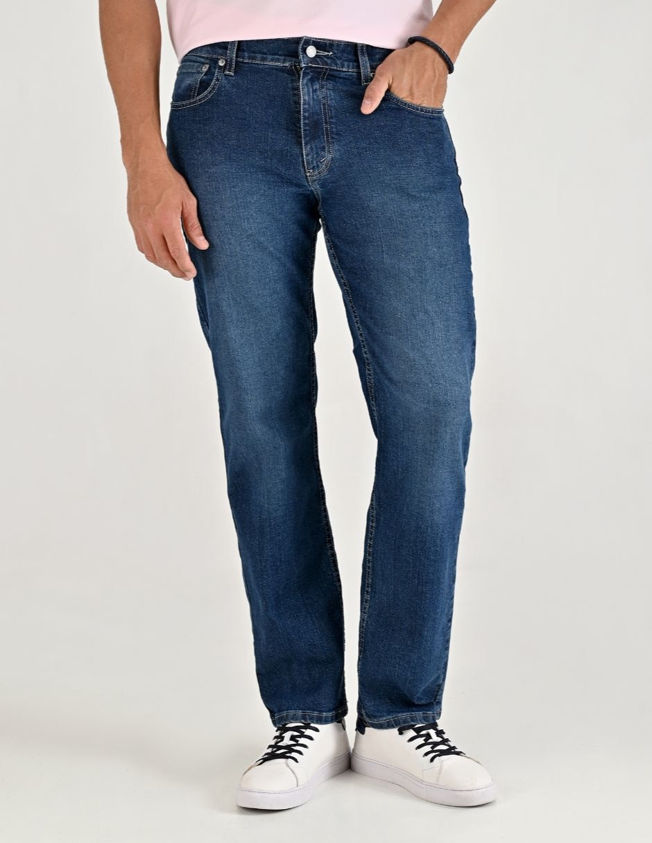 Jeans regular Yale lavado stone wash para hombre