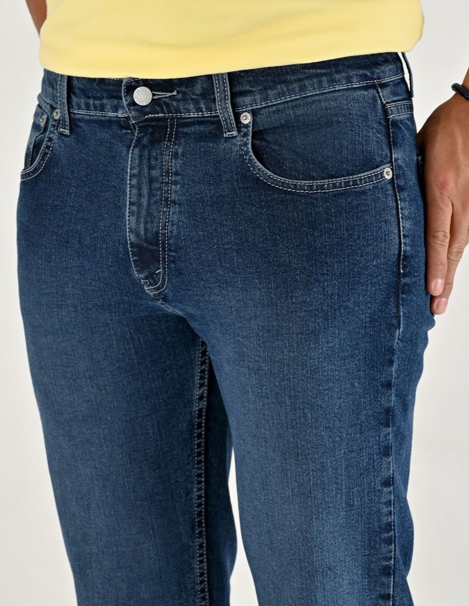 Jeans regular lavado stone wash para hombre 5
