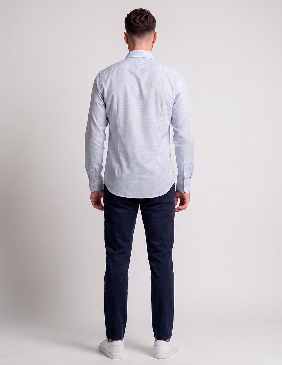 Camisa formal de algodón manga larga para hombre 5