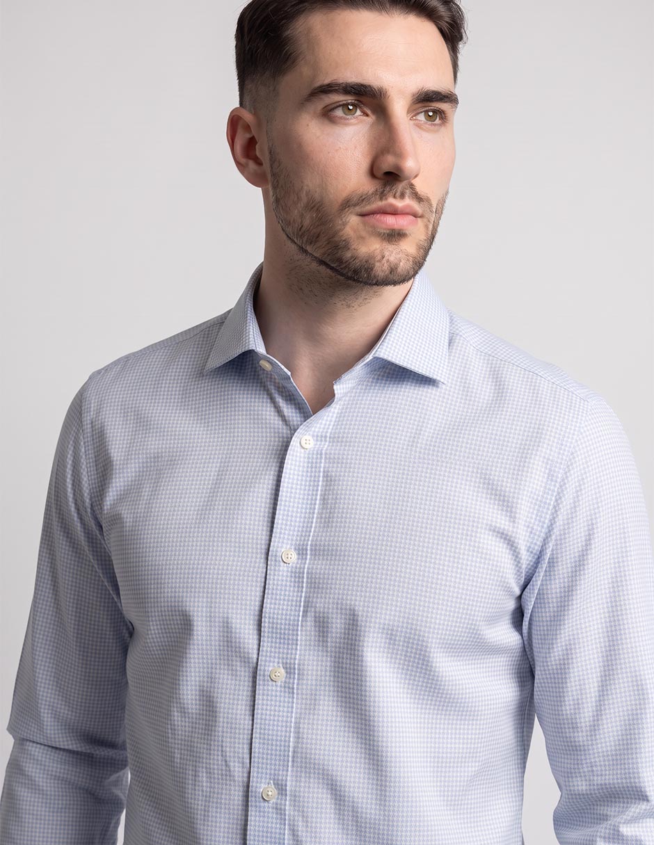 Camisa formal de algodón manga larga para hombre 2