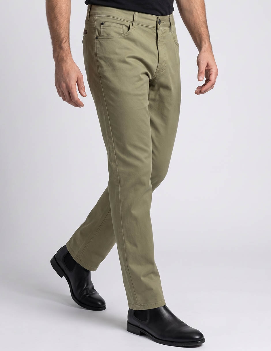 Pantalón chino regular de algodón para hombre Pantalón chino regular de algodón para hombre