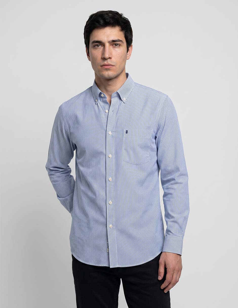 Camisa casual de algodón manga larga para hombre Camisa casual de algodón manga larga para hombre