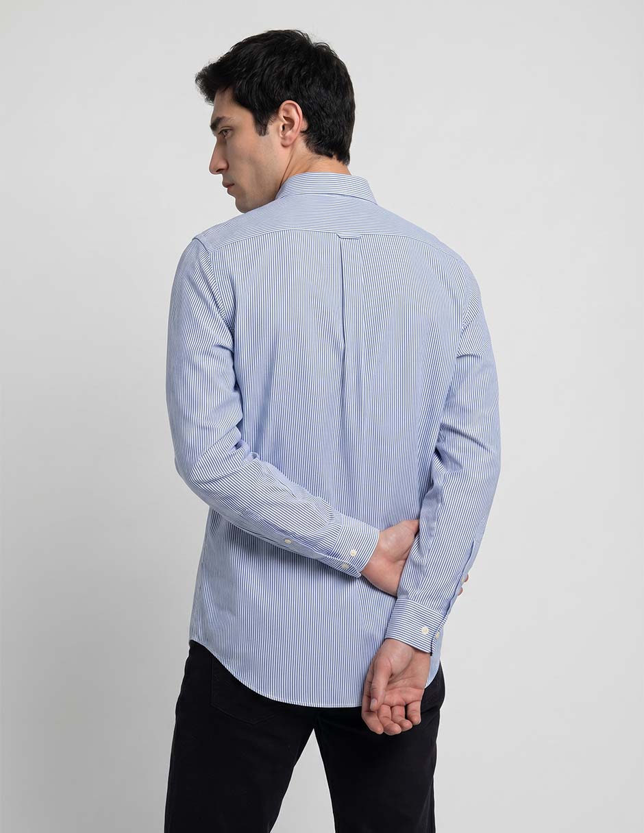 Camisa casual de algodón manga larga para hombre 2