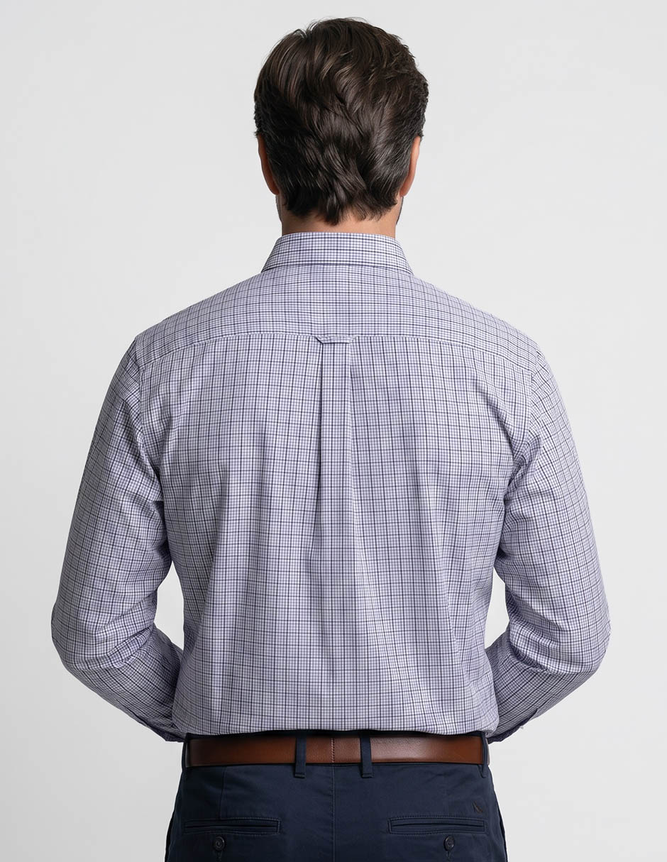 Camisa casual de algodón manga larga para hombre 2