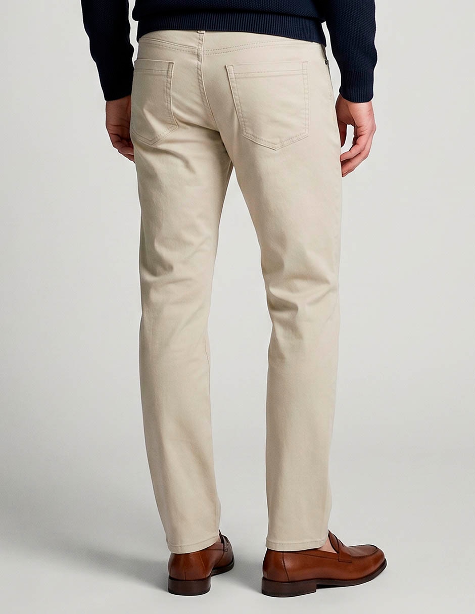 Pantalón casual chino regular de algodón para hombre 2
