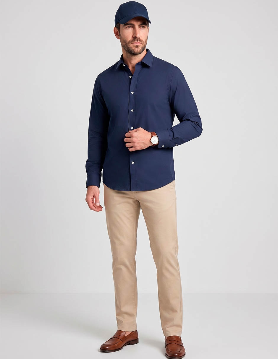 Camisa casual manga larga para hombre 3