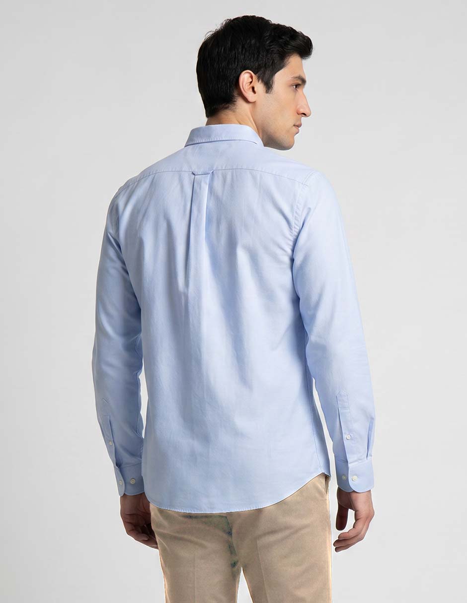 Camisa casual Izod de algodón manga larga para hombre