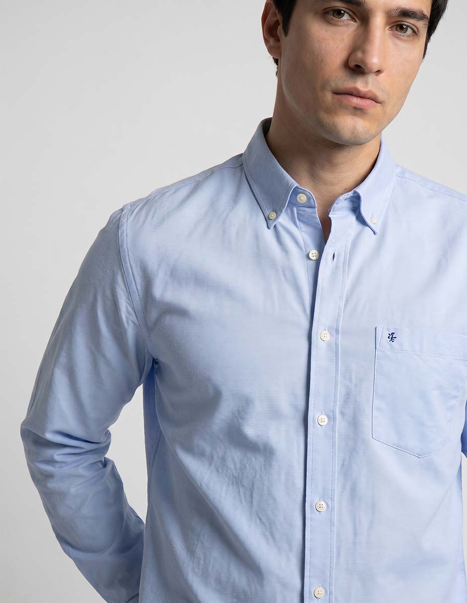 Camisa casual Izod de algodón manga larga para hombre