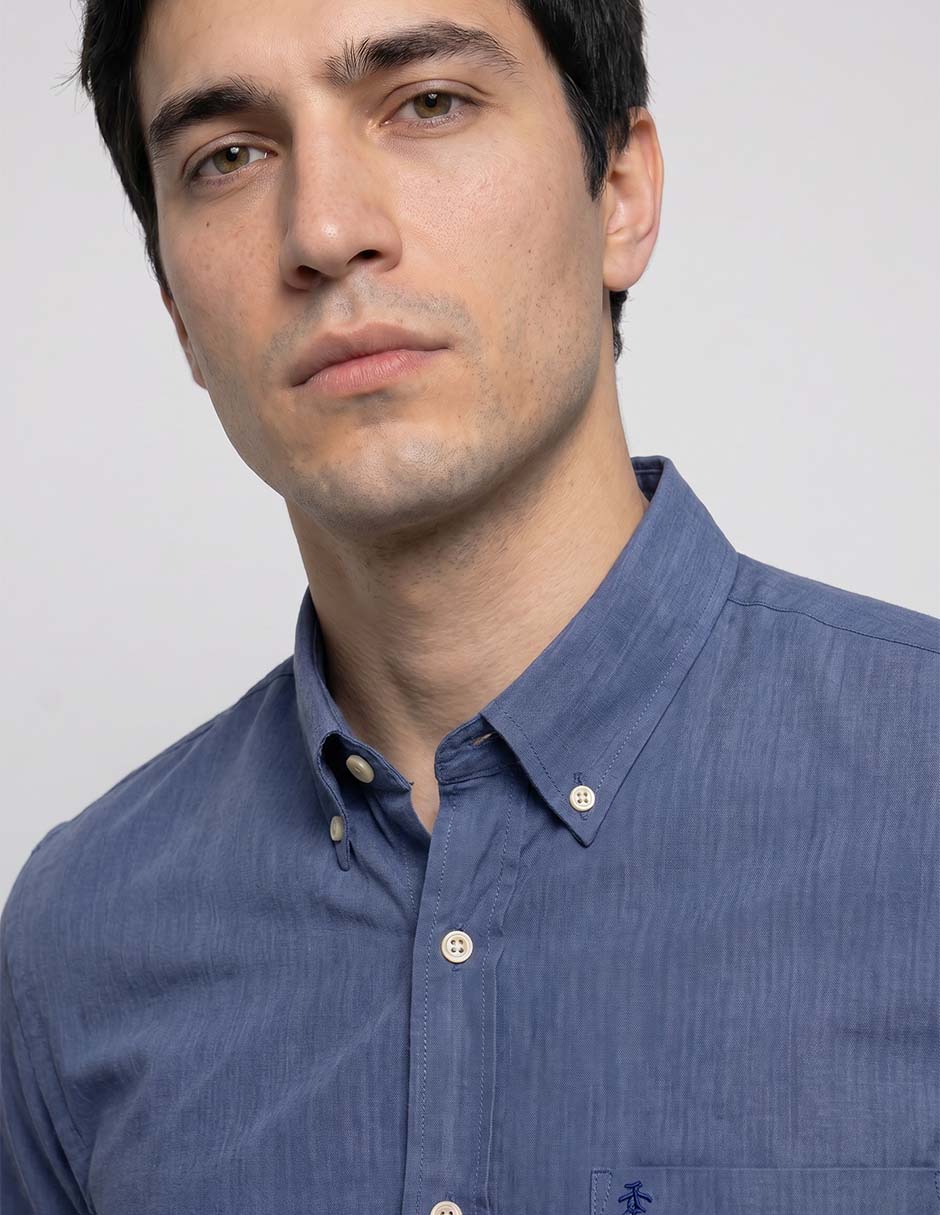Camisa casual de algodón manga larga para hombre 3