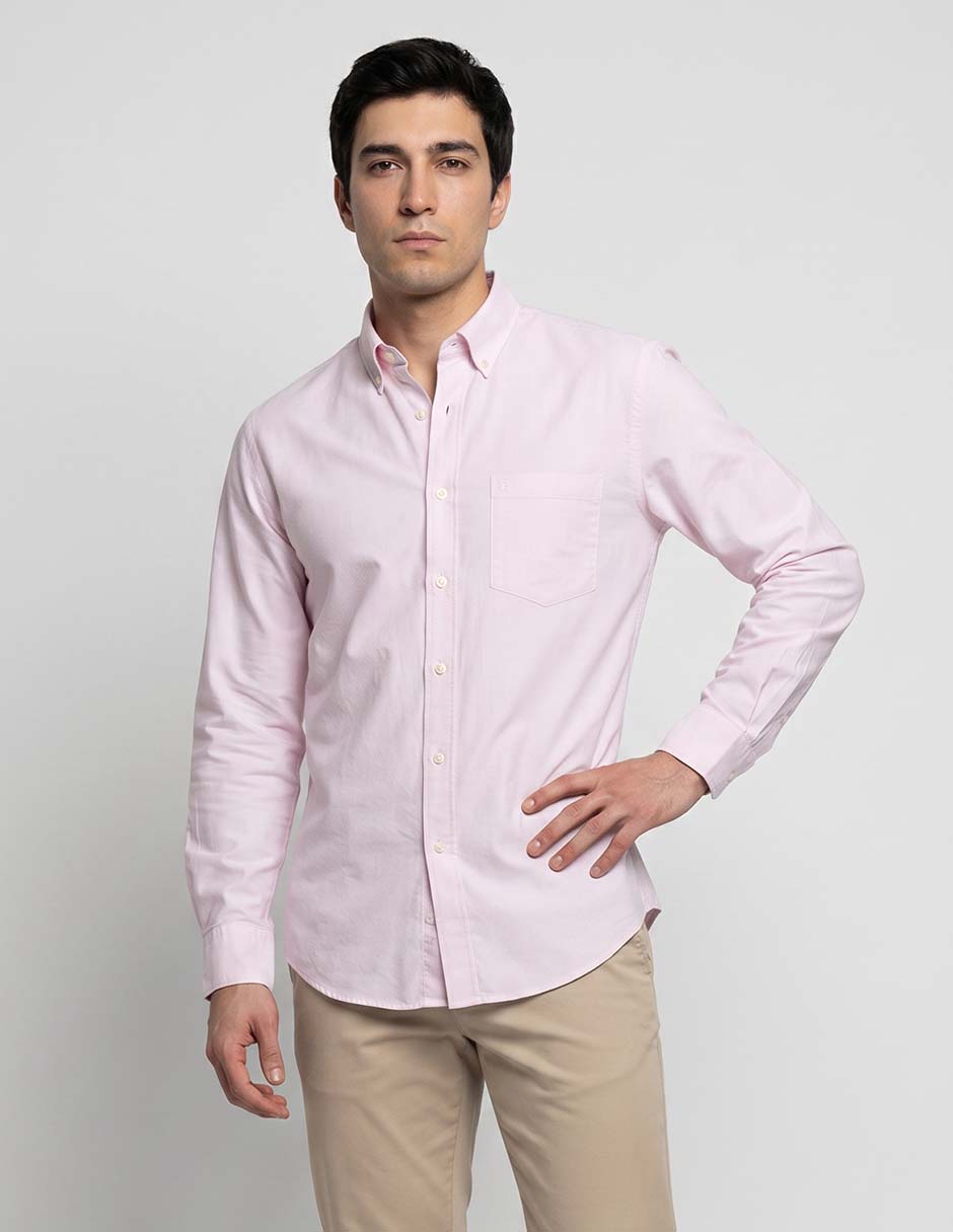 Camisa casual de algodón manga larga para hombre Camisa casual de algodón manga larga para hombre