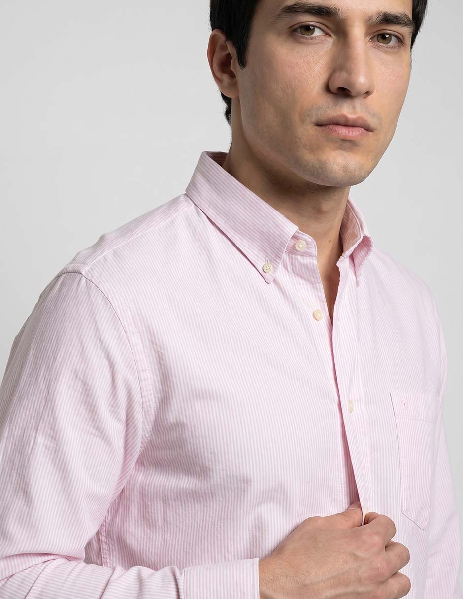 Camisa casual de algodón manga larga para hombre 3