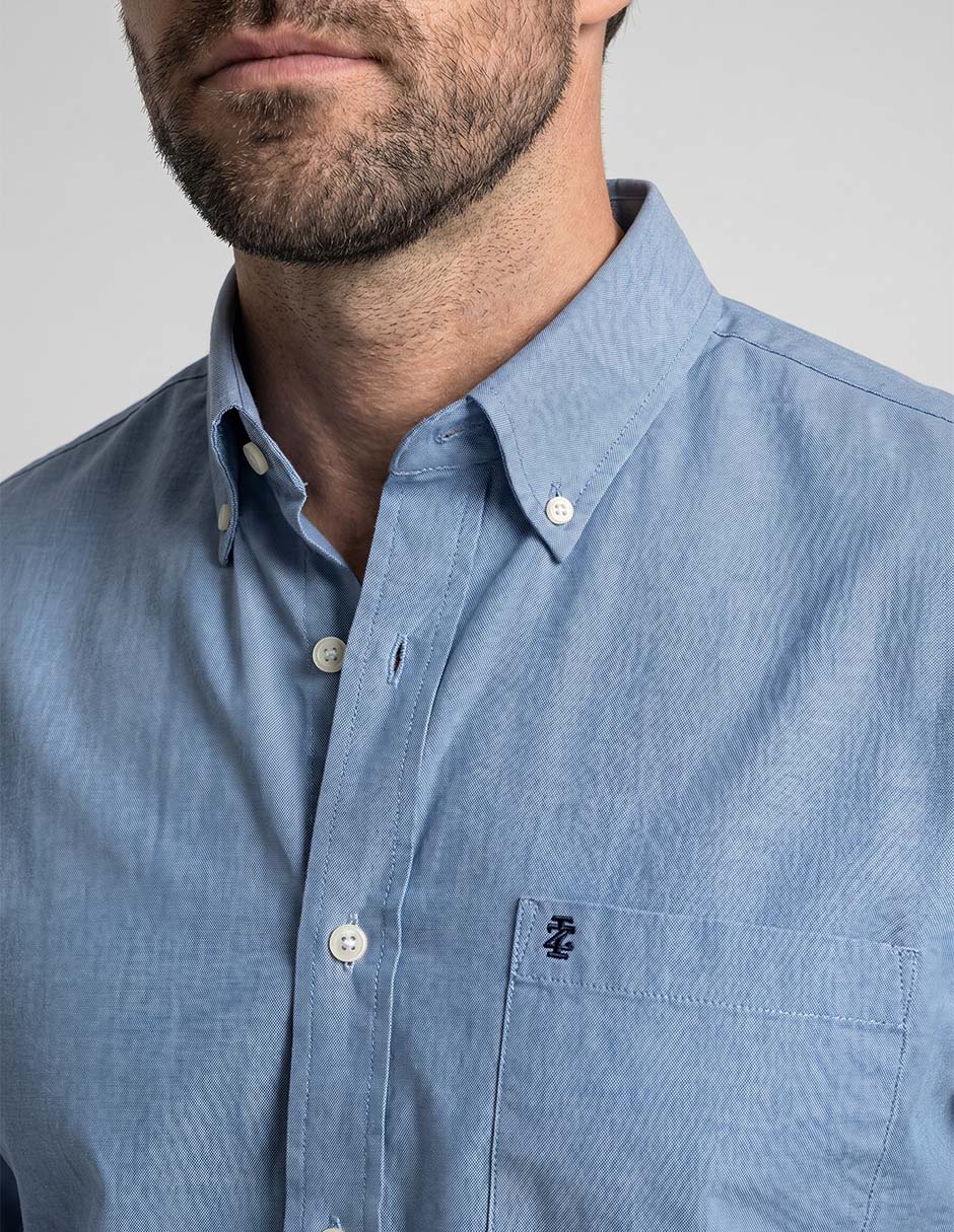 Camisa casual de algodón manga larga para hombre