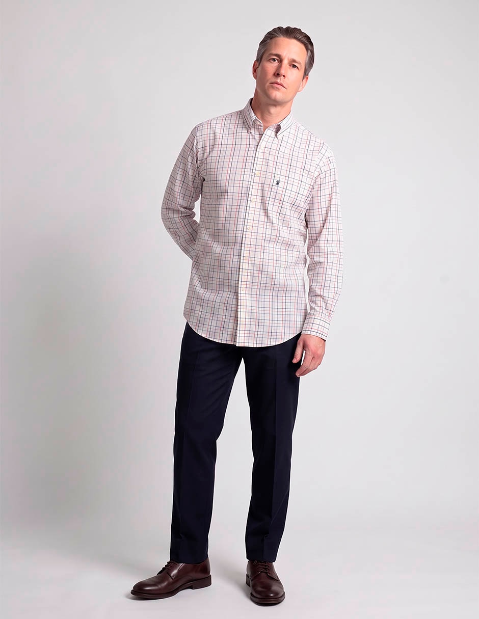 Camisa casual de algodón manga larga para hombre