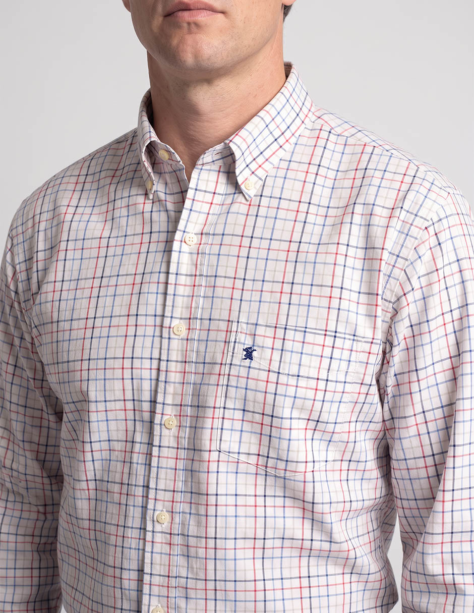 Camisa casual de algodón manga larga para hombre