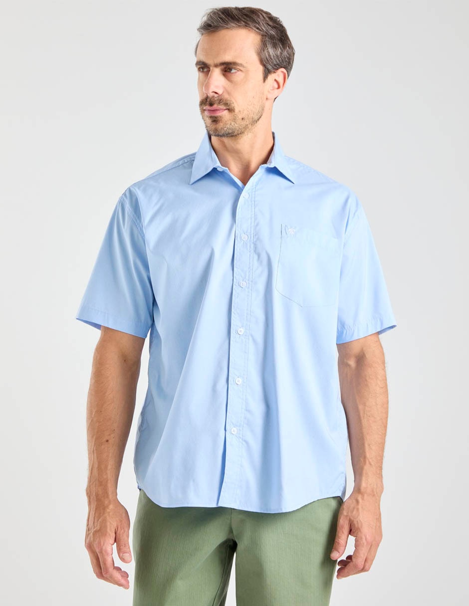 Camisa casual Cavalatti de algodón manga corta para hombre