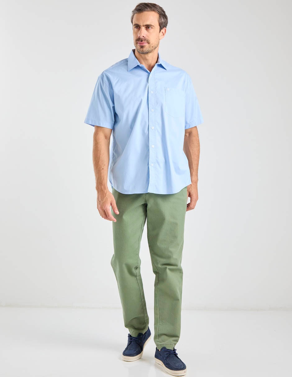 Camisa casual Cavalatti de algodón manga corta para hombre