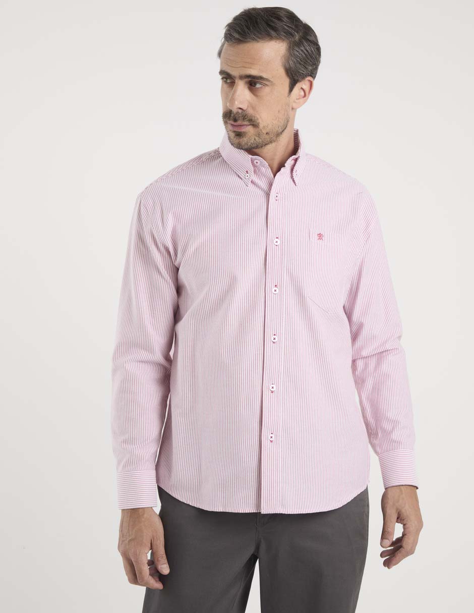Camisa casual de algodón manga larga para hombre Camisa casual de algodón manga larga para hombre