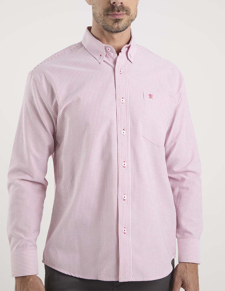 Camisa casual Cavalatti de algodón manga larga para hombre