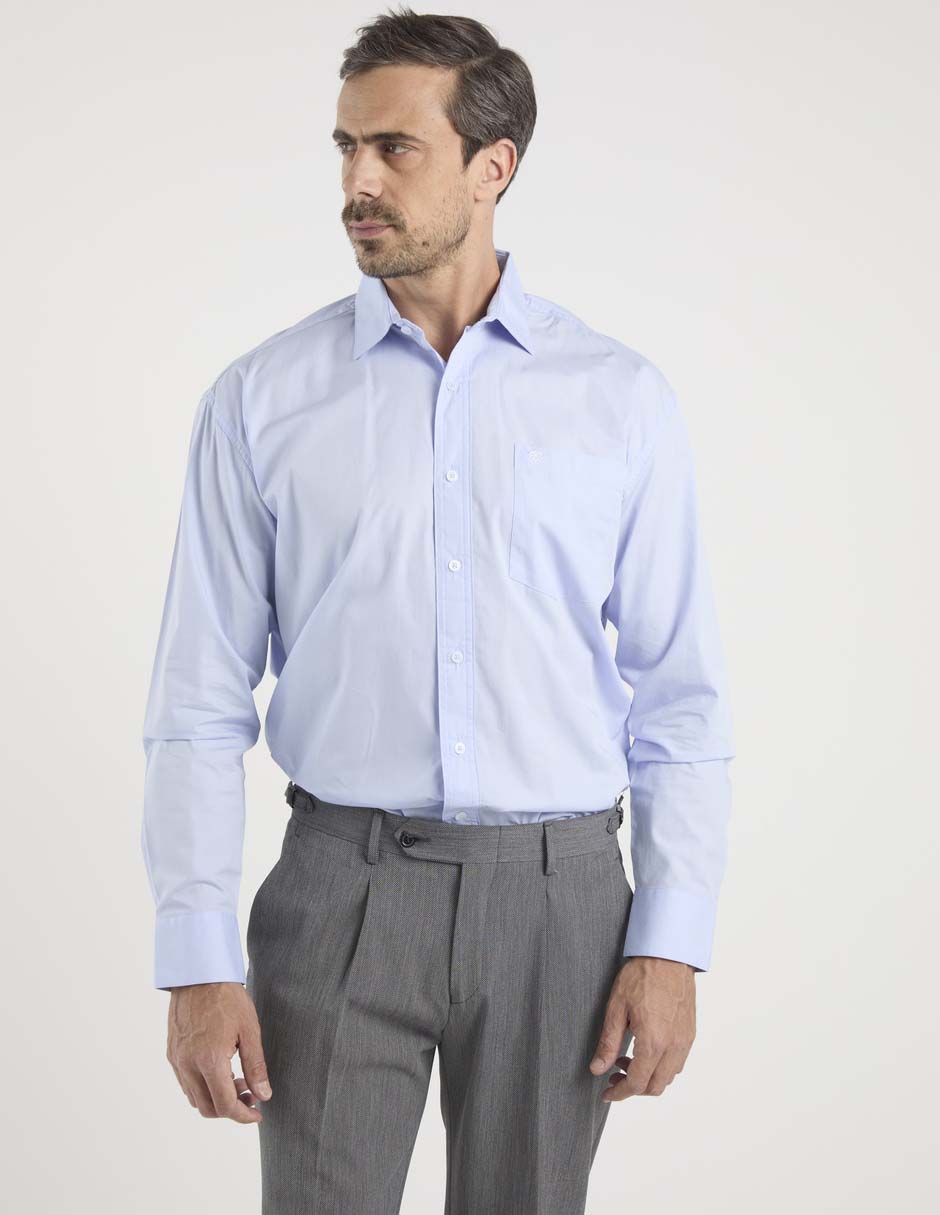Camisa casual de algodón manga larga para hombre