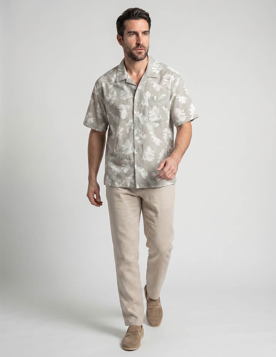 "camisa/sobrecamisa" casual "de" (si aplica) algodón "manga" corta "para hombre" 3