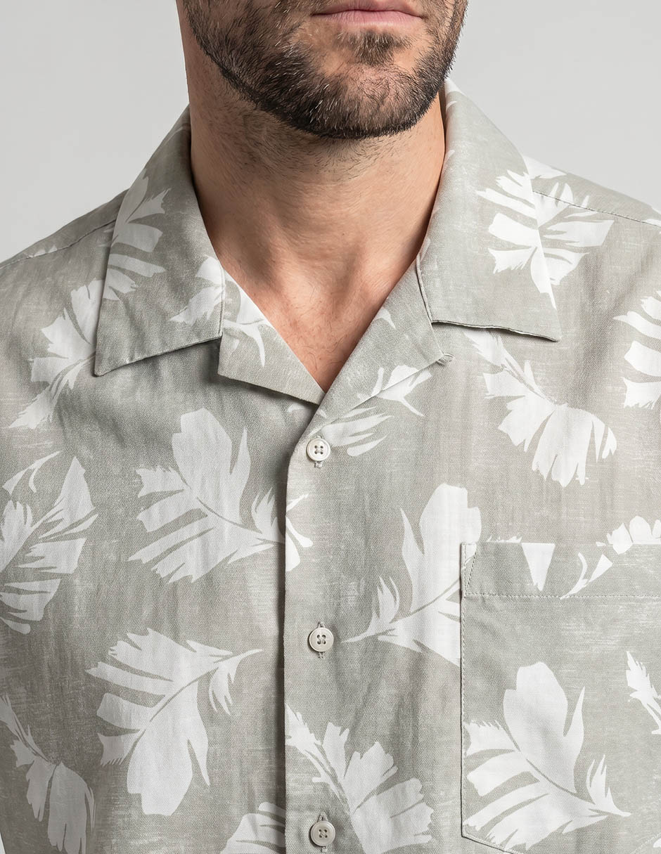 "camisa/sobrecamisa" casual "de" (si aplica) algodón "manga" corta "para hombre" 4