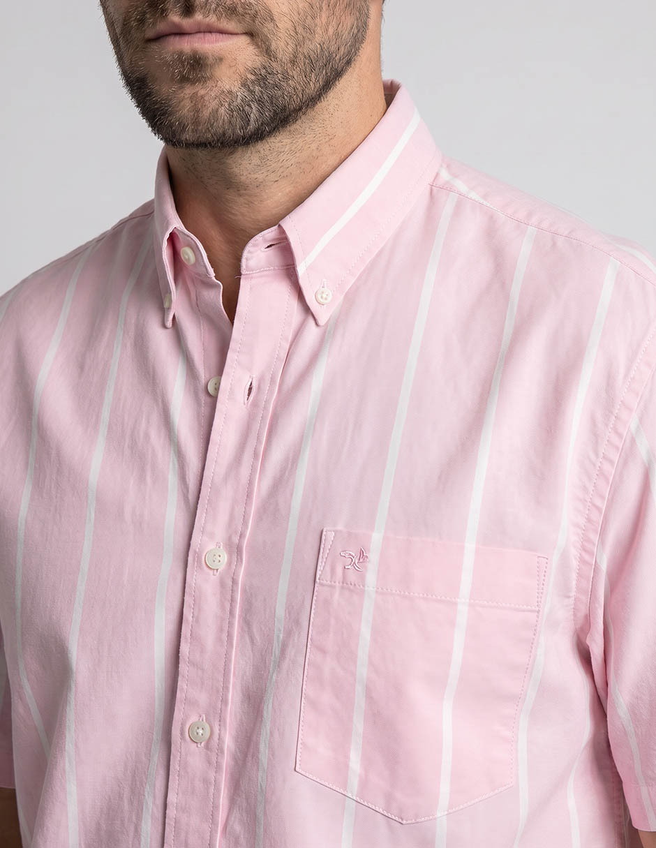 Camisa/Sobrecamisa Casual De Algodón Manga Corta Para Hombre 4