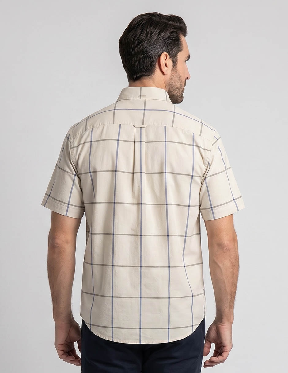 Camisa casual de algodón manga corta para hombre 2
