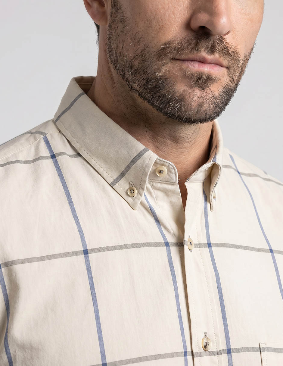 Camisa casual de algodón manga corta para hombre 3