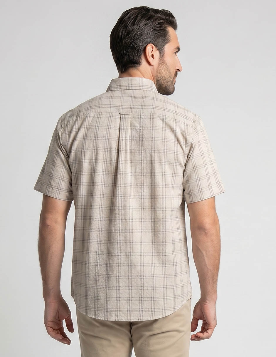"camisa/sobrecamisa" casual "de" (si aplica) mezcla de materiales "manga" corta "para hombre" 2